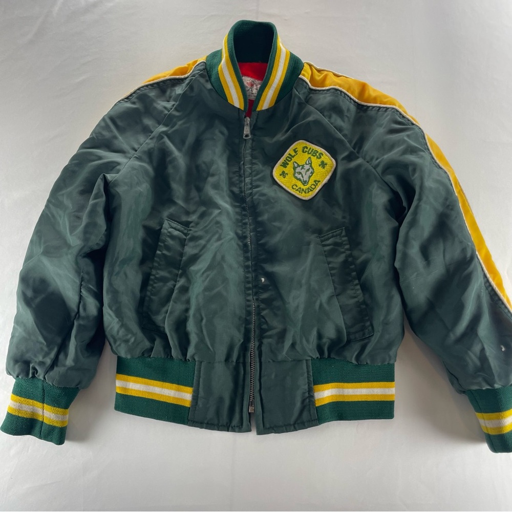 Vintage Wolf Cubs of Canada Nylon Bomber Jacket "Canada Sportswear Co." Youth M